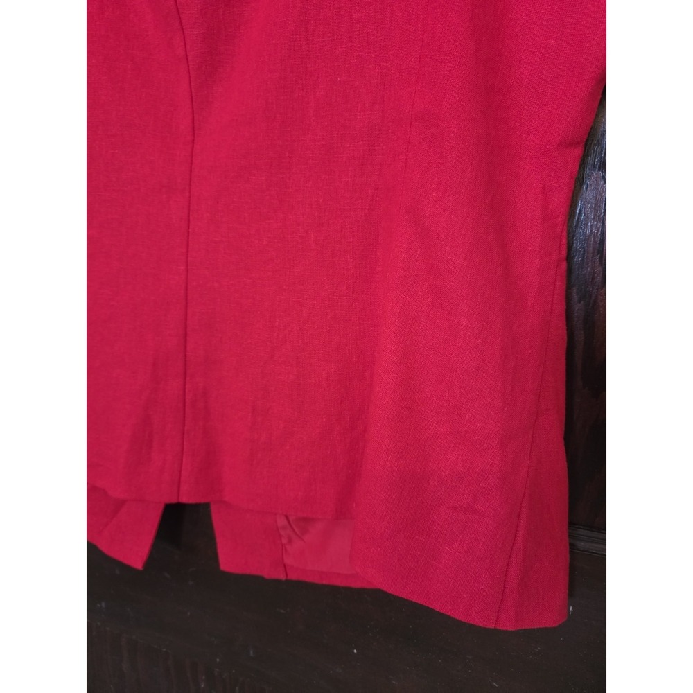 Express Linen Blend Tank Top Vest Lined Red 2X Classic Chic Colorful NWT Boho - Picture 8 of 10